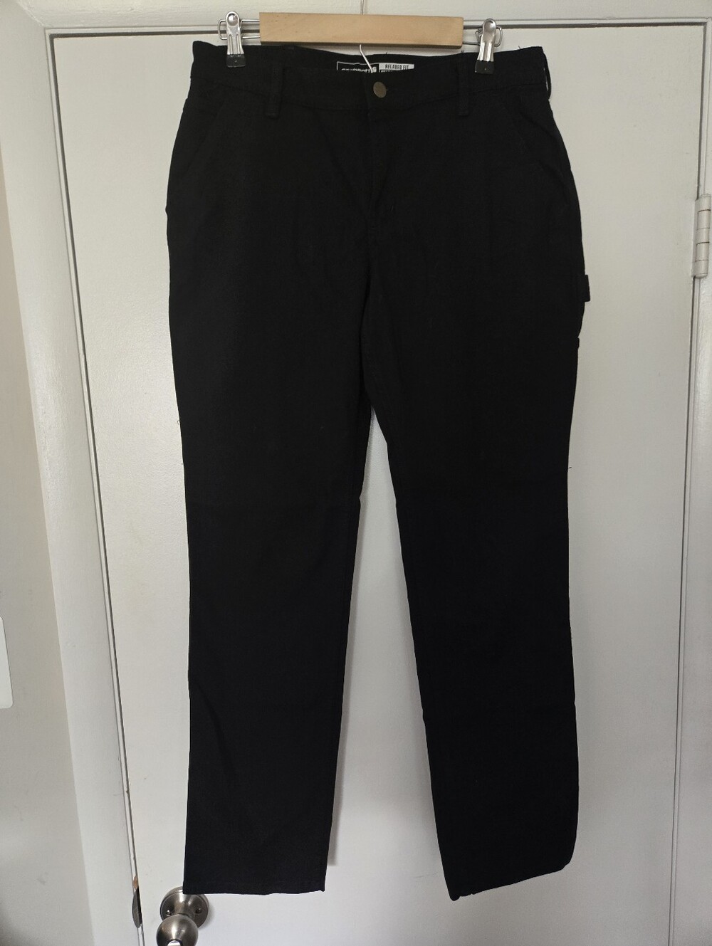 NWT Carhartt Relaxed Fit Rugged Canvas Pants Black Size 8